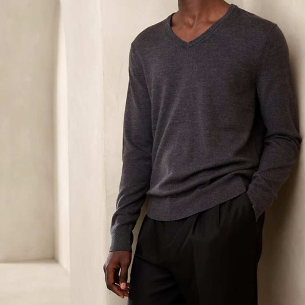Mens V Neck Sweater